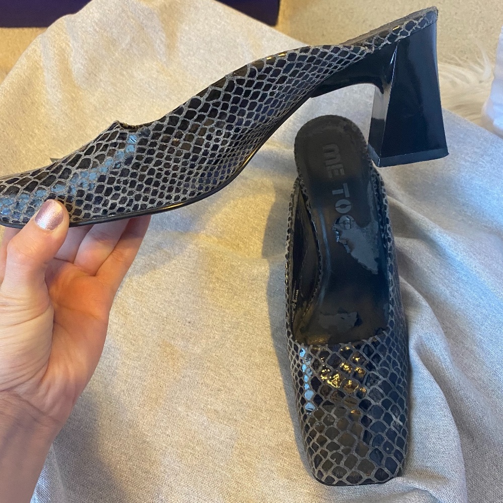 Trendy Vintage Snake Print Block Kitten Heels. Spring 2026 hot look and color 🤍